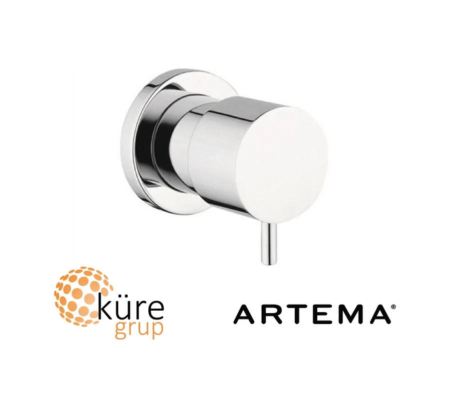 Artema Ankastre Stop Valf Sıva Üstü. Krom A41449 Krom