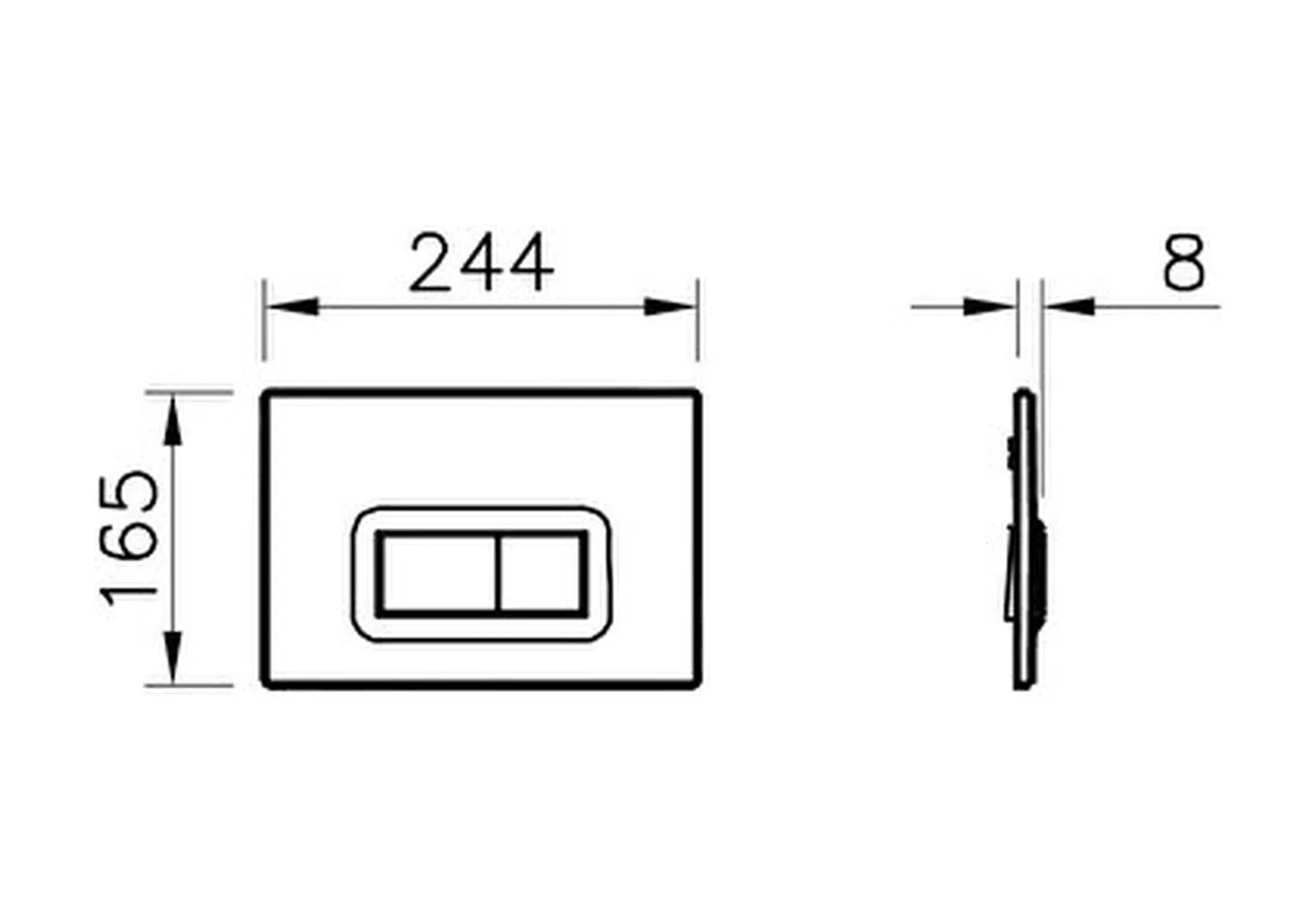 VitrA Loop R Kumanda Paneli Parlak Krom- 740-0680 Krom