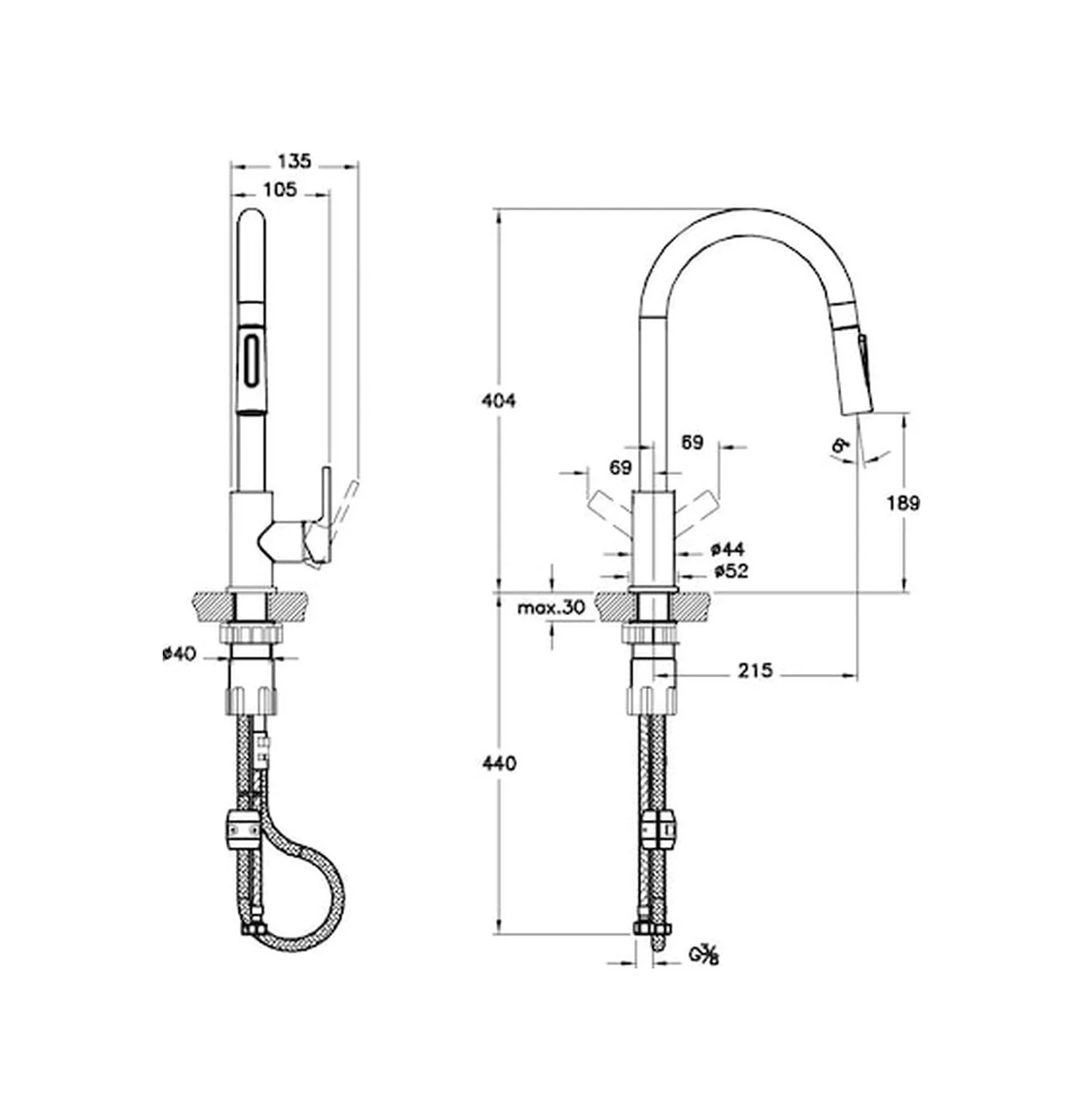 Artema Maestro Pull-Down Eviye Bataryası A42145