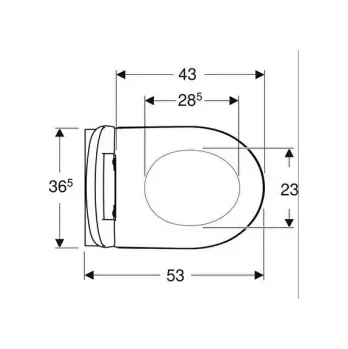Geberit İcon Rimfree Soft Slim Asma Klozet Ve Kapak Takımı, Beyaz