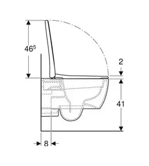 Geberit İcon Rimfree Soft Slim Asma Klozet Ve Kapak Takımı, Beyaz