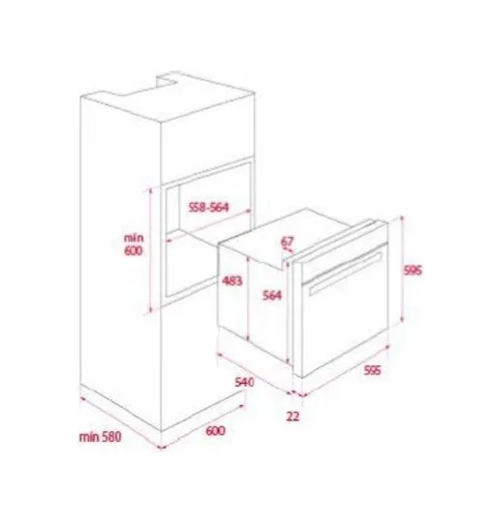Teka Chef 3 HE 715 BK - HLX 640 KB - DBT 60 Siyah Ankastre Set