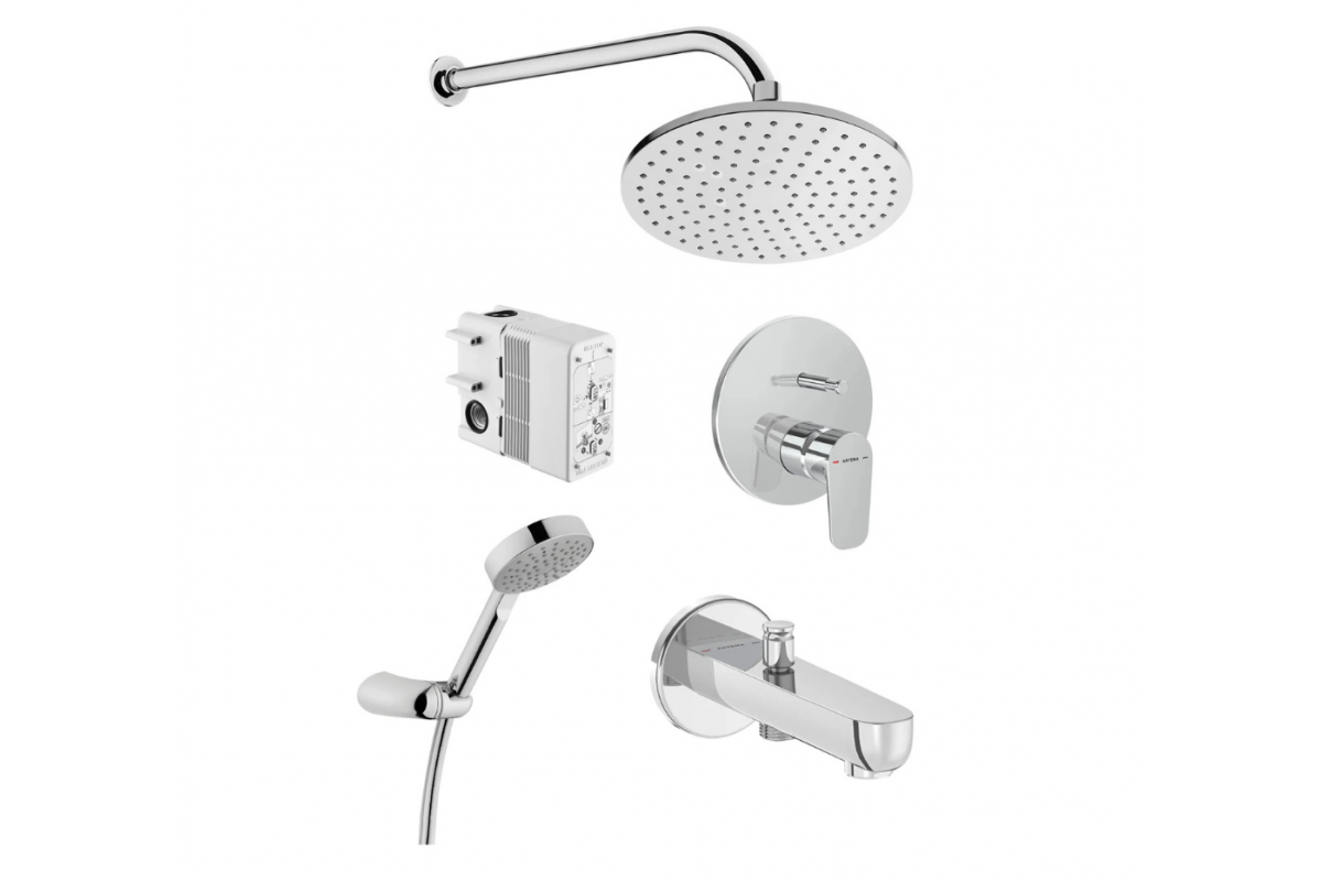 Artema Flow Round Ankastre Banyo Seti - A49306 Gümüş
